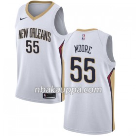 New Orleans Pelicans ETwaun Moore 55 Nike 2017-18 Valkoinen Pelipaidat Swingman - Miesten